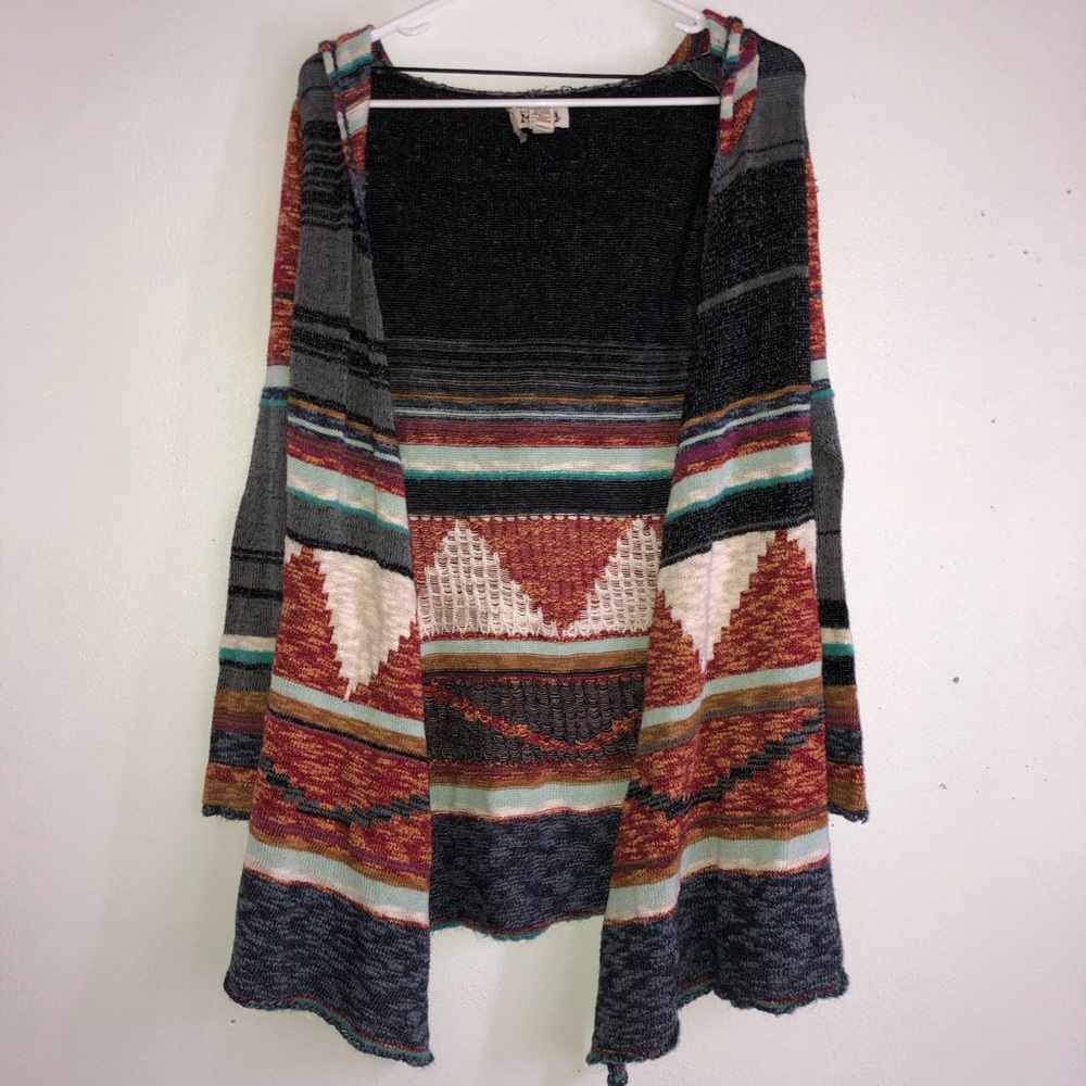 Colorful printed cardigan